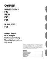 Yamaha F-25 - Owners Manual 